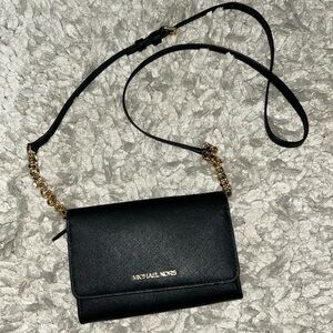 Michael Kors Black Crossbody Bag with Detachable Strap